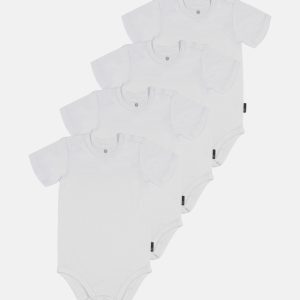 Kortærmet body | 4-pak | Bambusviskose | Hvid