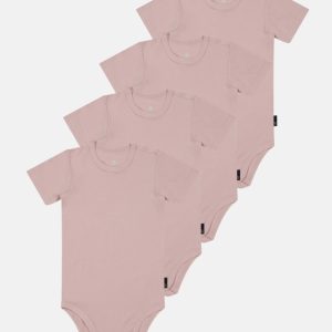 Kortærmet body | 4-pak | Bambusviskose | Rose