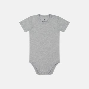 Kortærmet body | Bambusviskose | Grå