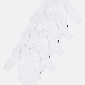 Langærmet body | 4-pak | Bambusviskose | Hvid