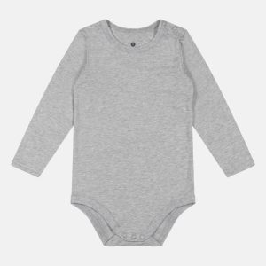 Langærmet body | Bambusviskose | Lysegrå
