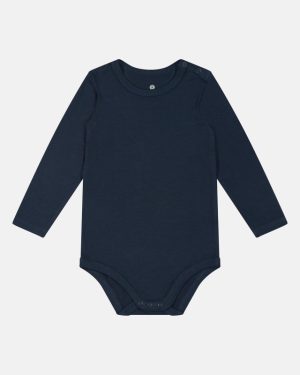 Langærmet body | Bambusviskose | Navy