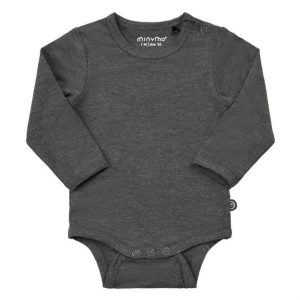 Minymo - Bambus Body LS - Dark Grey Melange - 68