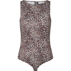 PIECES dame bodystocking PCBLAKE - Black Leo