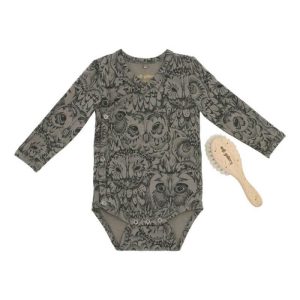Soft Gallery - Body New Born Pack - AOP OWL Vetiver - 56/0 mdr.