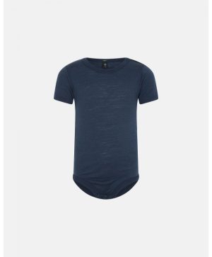JBS Of Denmark uld body m. korte ærmer i navy til babyer