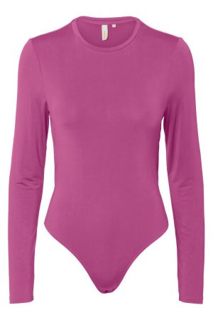 Janne 40 - Pieces - Bodystocking - PcDagmar LS Body - Meadow Mauve (OBS! Skaffevare - kan ikke returneres)