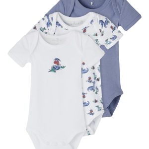 NAME IT 3-Pak ØKO Body Kortærmet Dino Wild Wind