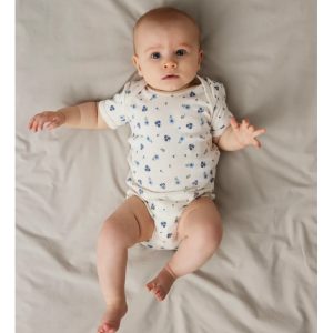 Name It 3pak Bodystocking i lyserød og hvid med blomster til baby