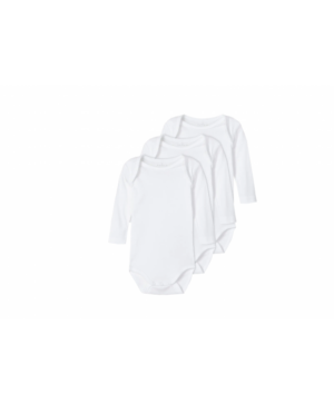 Name It 3pak Bodystockings solid NOOS I hvid til baby