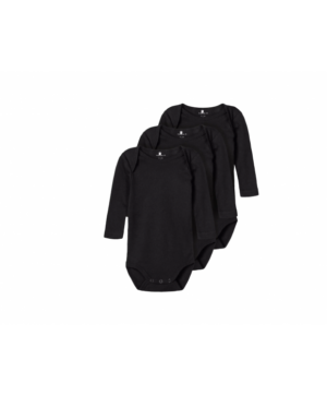 Name It 3pak Bodystockings solid NOOS i sort til baby
