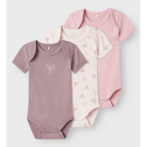 Name it 3pak pink bow bodystockings multifarvet til piger