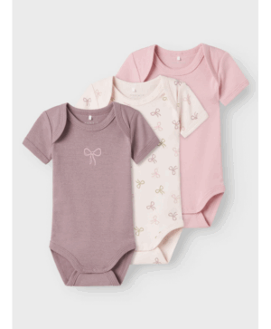 Name it 3pak pink bow bodystockings multifarvet til piger