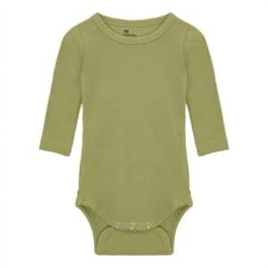BIRKHOLM Langærmet Rib Body Salvie Grøn