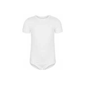 JBS of Denmark kortærmet bodystocking i hvid til baby | FSC bambus
