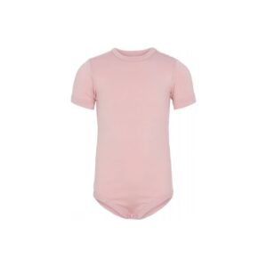 JBS of Denmark kortærmet bodystocking i lyserød til baby | FSC bambus