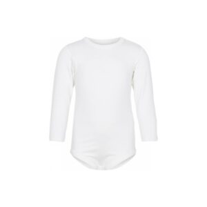 JBS of Denmark langærmet bodystocking i hvid til baby | FSC bambus