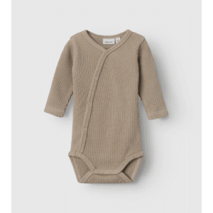 Name It Waffle Bodystocking i brun til baby