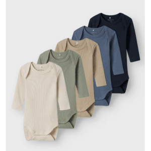 Name it 5pak solid bodystockings multifarvet til baby