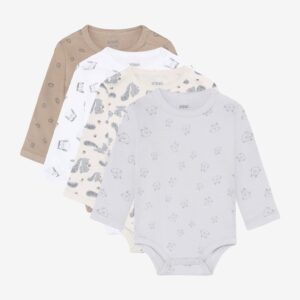 Pippi Langærmet Body 4 Stk - Rainy Day - 92
