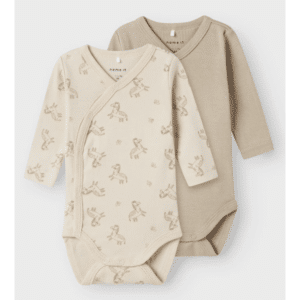 Name It 2-pak slå-om-bodystockings med zebraprint til baby