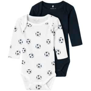 Name It 2pak Bodystocking med fodbolde til baby