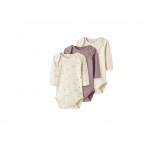 Name It 3-pak bodystockings i sand og støvet rosa til piger