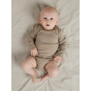 Name It 3-pak langærmet body i beige og brun med bjørne til børn
