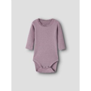 Name It Kab langærmet body i støvet lilla meleret til piger