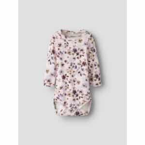 Name It Kayla langærmet body i rosa med blomsterprint til piger